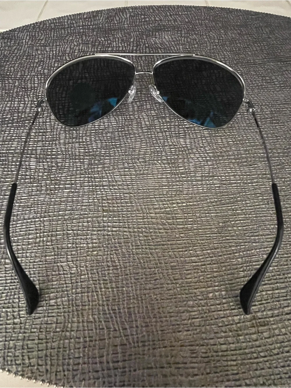 NWOT Ray-Ban Men's Silver Frame Green Lens Aviator Sunglasses